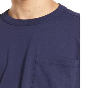 T-shirt en trois mélanges couleur marine pour hommes avec personnalisation d'étiquette de cou personnalisée impression Streetwear t-shirts à manches courtes et à col arrondi - Product Image 5