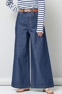 Pantalones y pantalones de mujer de alta calidad Piernas anchas Palazzo Blue Denim Slim Fit Vintage Casual Moda Ventas completas - Product Image 3