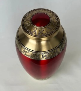 โกศเผาศพอลูมิเนียมหรูหราและทนทานสำหรับผู้ใหญ่ดีไซน์ศิลปะ - Product Image 2