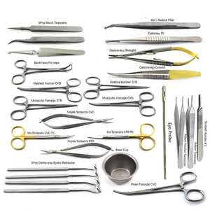 Kit d'instruments d'ophtalmologie pour blepharoplastie, rétracteurs manuels en métal pour micro-chirurgie oculaire, pinces, outils chirurgicaux de précision SURGINEXA - Product Image 1
