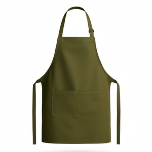 Tablier promotionnel vert olive EcoFresh Tablier à bavette avec impression de logo personnalisé pour restaurant, café, cuisine, événements et image de marque - Product Image 2