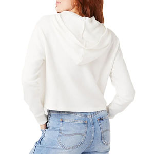 เสื้อครอปมีฮู้ดแขนยาวสำหรับผู้หญิง, เสื้อครอปแบบเรียบง่ายแนวสตรีทแวร์เสื้อครอปแขนยาวสไตล์สปอร์ตเสื้อ2026 - Product Image 2