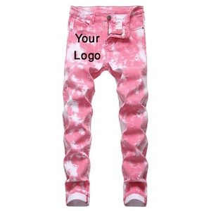 بنمط عتيق بنطلونات مخصصة جينز جينز جينز مرقع للرجال سروال مضلع مورد بنجلاديش - Product Image 5