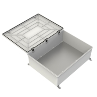 Yavuz Pano Aydinlatma Contenitore in Poliestere GRP 600x800x275 mm IP65 Scatola di Giunzione Impermeabile per Montaggio Superficiale RAL 7035