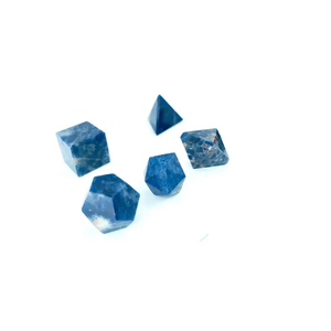 Ensemble de géométrie en pierre de haute qualité ensemble de géométrie en cristal d'apatite bleue ensemble de géométrie en cristal de pierre naturelle sacrée de solides platoniques - Product Image 3