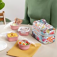 Ensemble de boîtes de conservation en verre borosilicate résistant à la chaleur, best-seller en gros, avec sac pour le bureau, l'école et les voyages