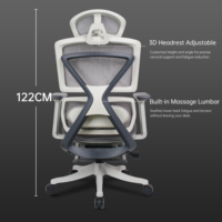 Chaise de bureau ergonomique avec massage, appui-tête 3D, dossier haut, chaise de direction avec soutien lombaire, Silla Oficina Masaje Chaise Bureau