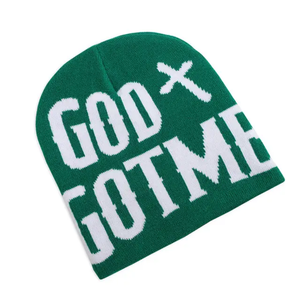 Fabricants de bonnets personnalisés à bas quantité minimale de commande partout dans le jacquard imprimé sans manchette casquette de crâne d'hiver sans manchette - Product Image 1