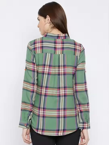 Vente en gros Vêtements pour femme Chemise boutonnée en flanelle pour femme/Chemise Oxford pour femme Qualité élégante avec service OEM - Product Image 5