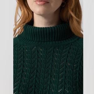 Pull à col roulé en viscose et polyester de couleur unie pour femme, coupe ample, tricoté, manches longues, décontracté, automne-hiver - Product Image 4