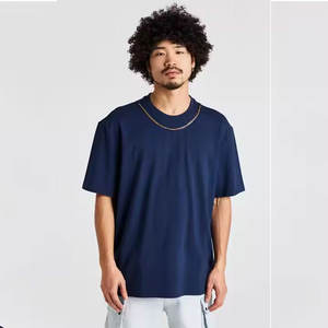 Personalizado al por mayor de verano de alta calidad llano de peso pesado de los hombres de gran tamaño con su propio logotipo de la marca ropa casual Camiseta para los hombres - Product Image 3