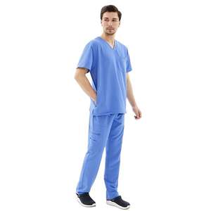 À la mode personnalisé extensible hôpital logo spandex hôpital médecin uniforme extensible médical gommages ensemble hommes combinaisons d'allaitement - Product Image 6