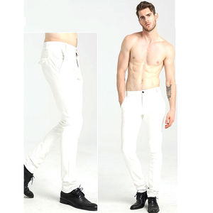 กางเกงหนังผู้ชายแฟชั่นขายส่งสำหรับฤดูใบไม้ร่วงและฤดูหนาว กางเกงหนังแท้ หนังแกะ สีดำ - Product Image 6