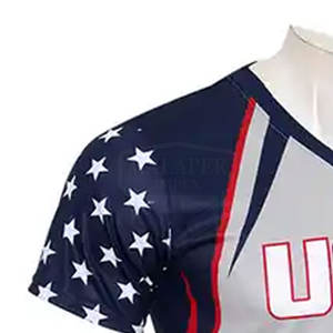 เสื้อซอฟต์บอลยูนิฟอร์มทีมชุดซอฟต์บอลกระดุมเต็มสีตามสั่ง - Product Image 5