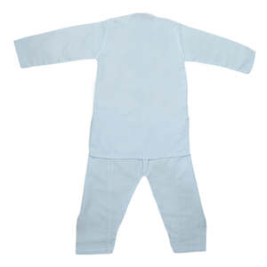 ชุดคุรตะ ชัลวาร์ปักลายสำหรับเด็กผู้ชาย - สีฟ้า - Product Image 4