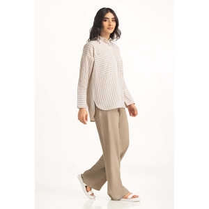 เสื้อเชิ้ตผ้าป๊อปลินทรงพอดีตัวสำหรับผู้หญิง WM-COD-SS25-318T ดีไซน์เรียบง่ายทันสมัย ทรงพอดีตัว - Product Image 2