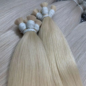 ผมต่อแบบชาวเวียดนามสีบลอนด์อ่อนย้อมสีผมแท้เครื่องยืดผมตรงแบบคู่20นิ้ว - Product Image 5