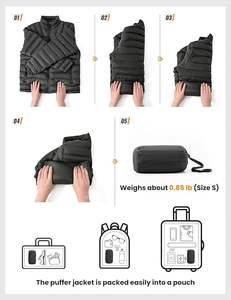 Blouson matelassé pour homme, léger, pliable, résistant à l'eau - Product Image 6