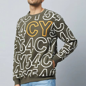 Sudadera de Hombre de Algodón 100% con Forro Polar, Corte Regular, Color Sólido, Bordado Digital, Transpirable, Nueva Colección 2026 - Product Image 1