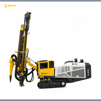Foreuse hydraulique DTH mobile de couleur personnalisée pour projets de forage de trous de dynamitage dans les carrières de roches dures