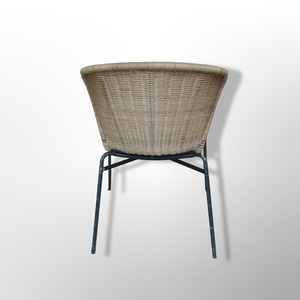 เก้าอี้หวายแบบเรียบง่ายพร้อมกรอบโลหะสำหรับเฟอร์นิเจอร์ในบ้านอพาร์ทเมนต์ห้องรับประทานอาหารดีไซน์ยุโรป - Product Image 3
