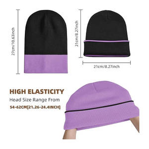 หมวกบีนนี่สำหรับผู้ชายหมวกผ้าถักแจ็คการ์ดสำหรับฤดูหนาวโลโก้ตามสั่ง - Product Image 5