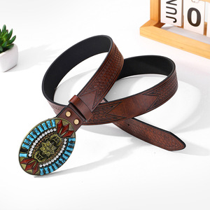 オールドタウンロード カウボーイベルト ヴィンテージスタッズレザー エステティックベルト TikTokトレンドベルト メンズ＆レディース向け - Product Image 4