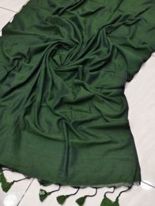 Saree en coton Mal du Bengale tissé léger et écologique pour robe de mariée - Product Image 3