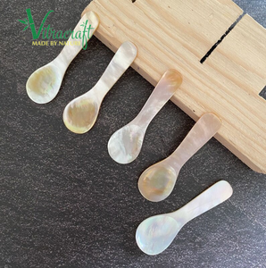 Cuillère à caviar gravée sur mesure, taille 7,5 cm, cuillères vietnamiennes faites à la main, ne perd pas la saveur originale du caviar - Product Image 4