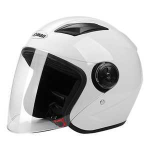 Assurance qualité adulte rouge équitation <span class=keywords><strong>casque</strong></span> de vélo électrique HD Shot mode moto visage couverture pare-soleil vent pluie résistant pour - Product Image 2