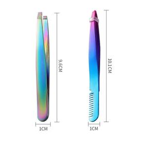 1pcs Eyebrow Tweezer Pointed Stainless Steel Precision Grooming Tool for Accurate Hair <b>Removal</b> <b>Makeup</b> Beauty Care Salon Home Use - Product Image 1