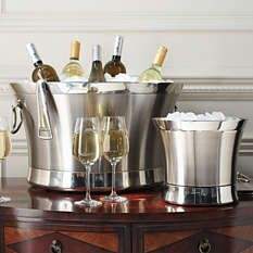 Cubo de champán enfriador de vino de acero inoxidable con logotipo personalizado con mango medio, bañera de bebida de Metal para fiesta de Bar - Product Image 5