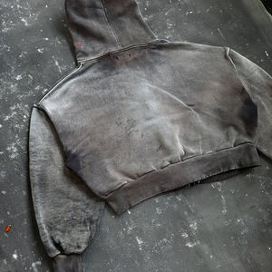 เสื้อฮู้ดแบบสวมหัวพิมพ์ลายพัฟหนาสำหรับผู้ชายเสื้อแนวสตรีทพิมพ์ลายโลโก้กำหนดเองสำหรับฤดูหนาว - Product Image 4