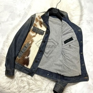 2025 meilleure vente poids lourd respirant vêtements d'hiver haute rue mode vache cheveux cuir veste hommes vache cheveux cuir veste - Product Image 2