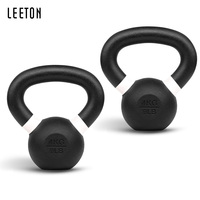 Paire de kettlebells classiques en fonte de 35 lb, 44 lb et 79 lb avec poignée à revêtement poudré antidérapant