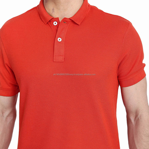 Custom Made <b>Men's</b> <b>Red</b> Color <b>Polo</b> <b>Shirt</b> Made in Cotton Polyester Half Sleeves With Customized Logo and Brand - Product Image 6
