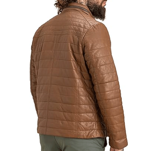 Chaqueta de moto de cuero genuino de calidad superior para hombre atemporal, elegante e ideal para ropa de otoño e invierno - Product Image 3