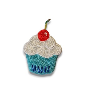 Glass with Crystal Embroidered Brooch Hand Embroidery and Bullion Wire Beaded Fashion Brooch - Product Image 2