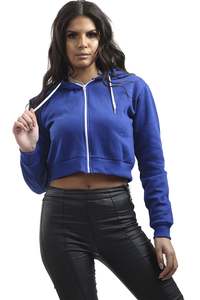 Nouveau style de sweat-shirts et de pulls à capuche pour femmes, crop top court, sweat-shirt uni, couleur unie pour femmes, vêtements décontractés, haute qualité - Product Image 2