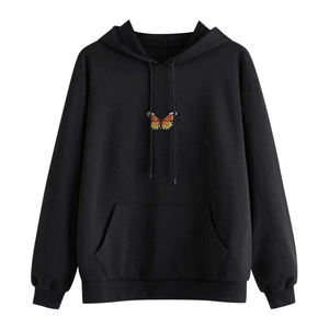 Oversized Womens <b>Hoodie</b> Custom Logo Embroidered Streetwear Pullover Cotton Fleece <b>Hoodie</b> Fashion Loose Fit Hoodies for Women - Product Image 1