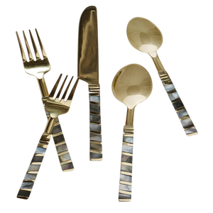 Ensemble de couverts en acier inoxydable cuillère en métal fourchette et couteau ensemble de couverts classiques ensemble d'argenterie - Product Image 4