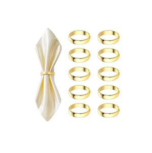 Anillos de servilleta de metal contemporáneos diseñados para elevar la estética de la mesa de comedor con una elegancia moderna, acabado duradero y refinado. - Product Image 6