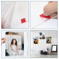 Les cadres photo en acrylique transparent affichent l'image, montage mural transparent pour la maison, l'école, le bureau,-Vertical, 4x6, lot de 6