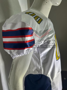 Maillot de football américain en mesh avec couleurs personnalisées, nom et numéro d'équipe personnalisés, unisexe, manches courtes, prix de vente promotionnel - Product Image 5