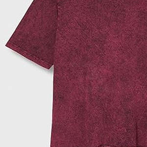 Men's Casual Acid Wash <b>T</b>-<b>Shirts</b> Latest Style Customizable Logo Made of Polyester/Cotton Material Solid Pattern - Product Image 3