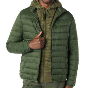 Recién llegado, chaqueta acolchada con cremallera completa para hombre, chaqueta de invierno acolchada ajustada con etiqueta privada para hombre - Product Image 2