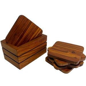 Posavasos de Madera de Mango con Grabado Floral |   Posavasos Decorativos Hechos a Mano de Estilo Vintage |   Colecciones de Posavasos Premium - Product Image 6