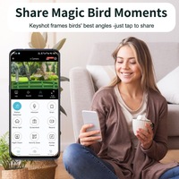Mangeoire à oiseaux intelligente WiFi 2,4G 5G avec caméra, deux panneaux solaires 1,5W, IP65, audio bidirectionnel, réveil à distance