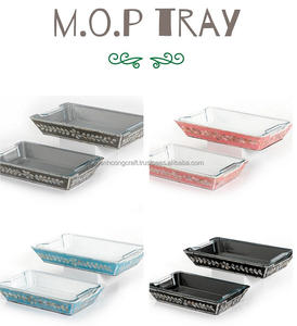 Bandeja Ovalada de Ratán con Madreperla, Hecha a Mano en Vietnam, para Servir Alimentos - Product Image 6