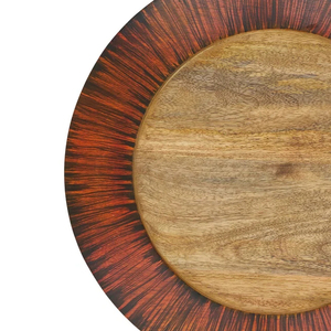 Super Sell 2024 Natural Pulido Madera Cena Cargador Platos Cuencos de forma redonda - Product Image 5